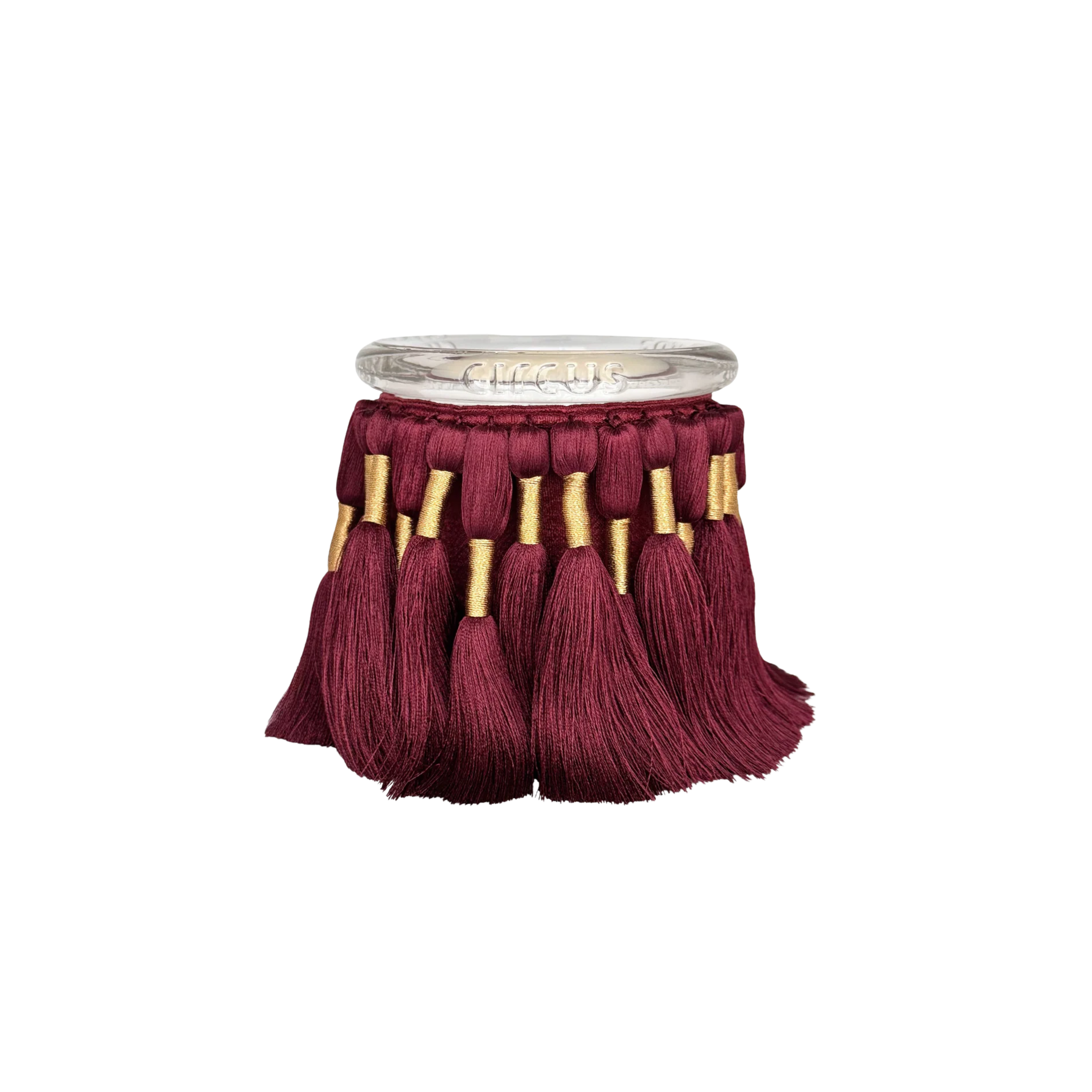 Fuzzed Burgundy Candle